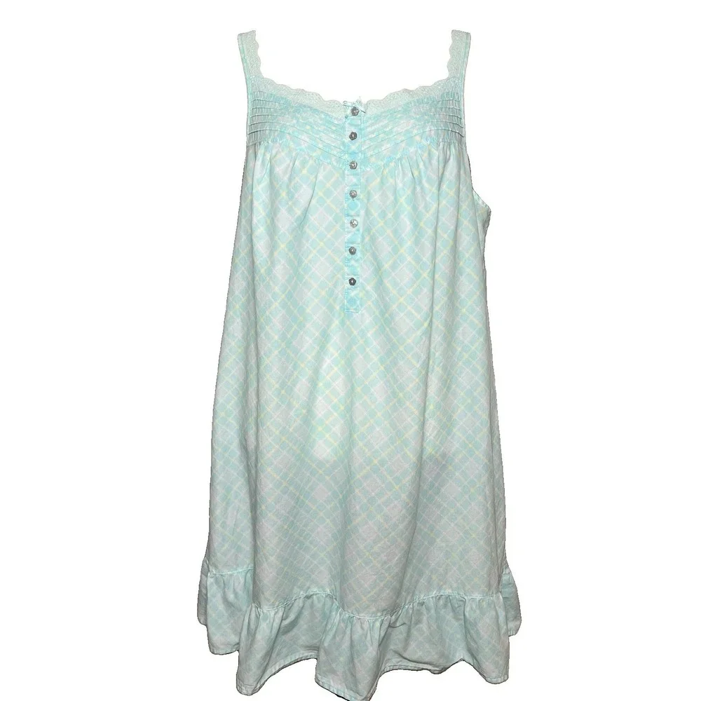 Croft Barrow Cottage Cotton Chemise Nightgown 1X Lace Ruffles Victorian Nursing
